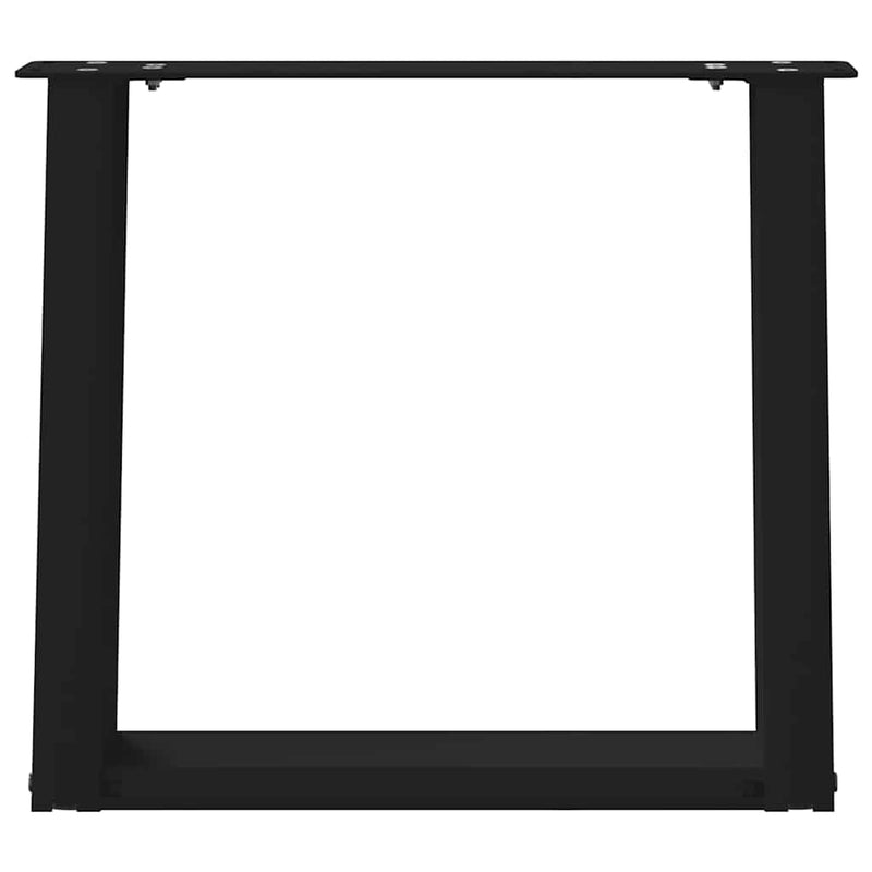 vidaXL 2 db U alakú dohányzóasztal láb fekete 50 x (42-43) cm acél dohányzóasztal láb
