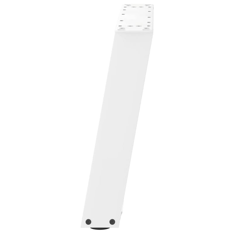 vidaXL 2 db U alakú dohányzóasztal láb fehér 50 x (42-43) cm acél dohányzóasztalhoz