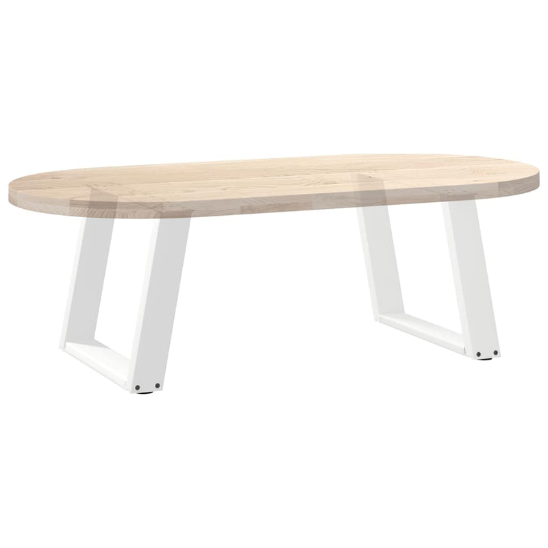 vidaXL 2 db U alakú dohányzóasztal láb fehér 50 x (42-43) cm acél dohányzóasztalhoz