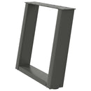 vidaXL 2 db antracitszürke, U alakú acél dohányzóasztal láb 50 x (42-43) cm