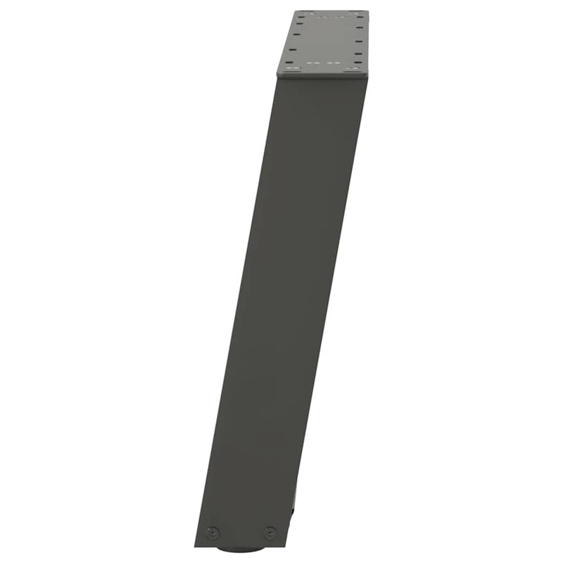 vidaXL 2 db antracitszürke, U alakú acél dohányzóasztal láb 50 x (42-43) cm