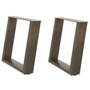 vidaXL 2 db U alakú natúr acél dohányzóasztal láb 50x(42-43) cm