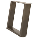 vidaXL 2 db U alakú natúr acél dohányzóasztal láb 50x(42-43) cm