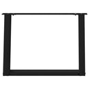 vidaXL 2 db U alakú dohányzóasztal láb fekete 60 x (42-43) cm acél dohányzóasztal láb