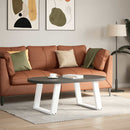 vidaXL 2 db U alakú dohányzóasztal láb fehér 60 x (42-43) cm acél dohányzóasztal láb