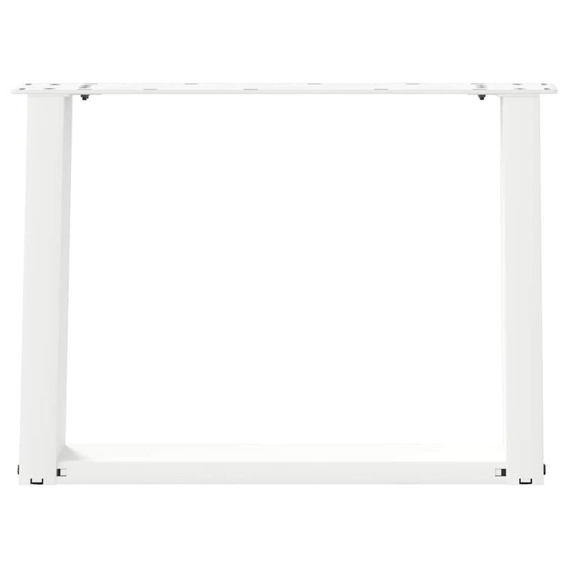 vidaXL 2 db U alakú dohányzóasztal láb fehér 60 x (42-43) cm acél dohányzóasztal láb