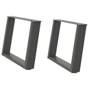 vidaXL 2 db antracitszürke, U alakú acél dohányzóasztal láb 60 x (42-43) cm