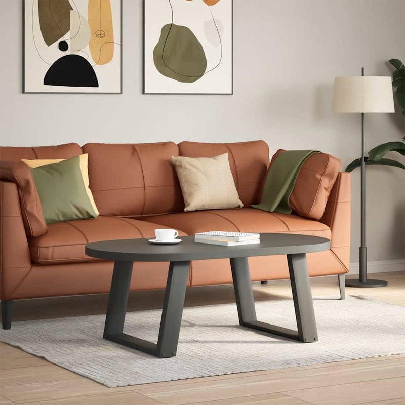 vidaXL 2 db antracitszürke, U alakú acél dohányzóasztal láb 60 x (42-43) cm