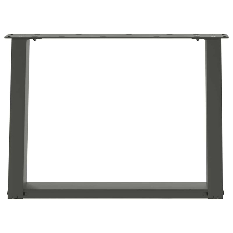 vidaXL 2 db antracitszürke, U alakú acél dohányzóasztal láb 60 x (42-43) cm