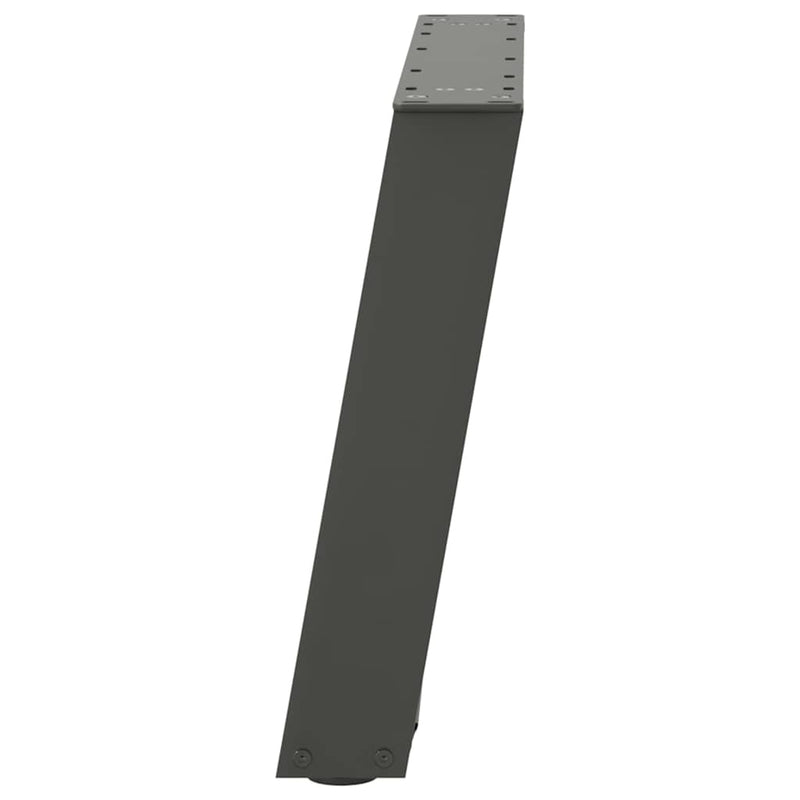 vidaXL 2 db antracitszürke, U alakú acél dohányzóasztal láb 60 x (42-43) cm