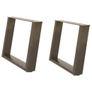 vidaXL 2 db U alakú natúr acél dohányzóasztal láb 60x(42-43) cm