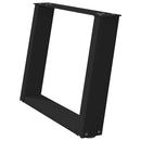 vidaXL 2 db U alakú dohányzóasztal láb fekete 70 x (42-43) cm acél dohányzóasztal láb