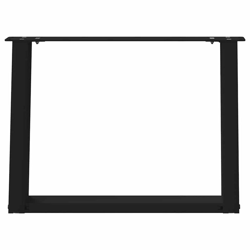 vidaXL 2 db U alakú dohányzóasztal láb fekete 70 x (42-43) cm acél dohányzóasztal láb