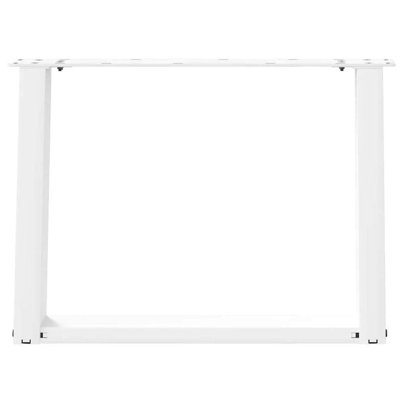vidaXL 2 db U alakú dohányzóasztal láb fehér 70 x (42-43) cm acél