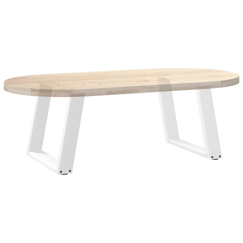 vidaXL 2 db U alakú dohányzóasztal láb fehér 70 x (42-43) cm acél