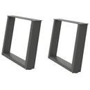 vidaXL 2 db antracitszürke, U alakú dohányzóasztal láb 70 x (42-43) cm acél