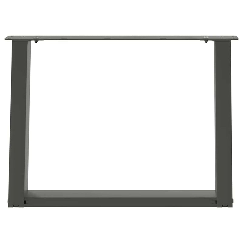 vidaXL 2 db antracitszürke, U alakú dohányzóasztal láb 70 x (42-43) cm acél