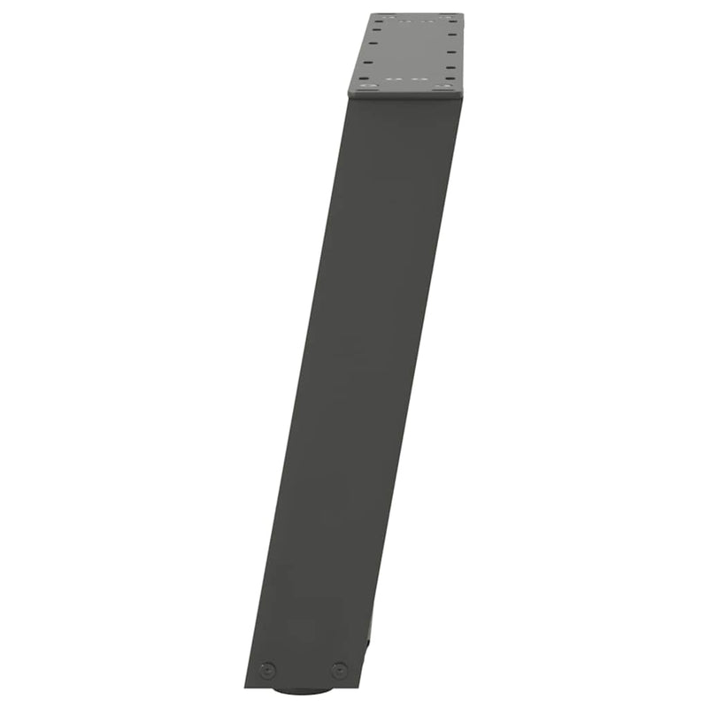 vidaXL 2 db antracitszürke, U alakú dohányzóasztal láb 70 x (42-43) cm acél