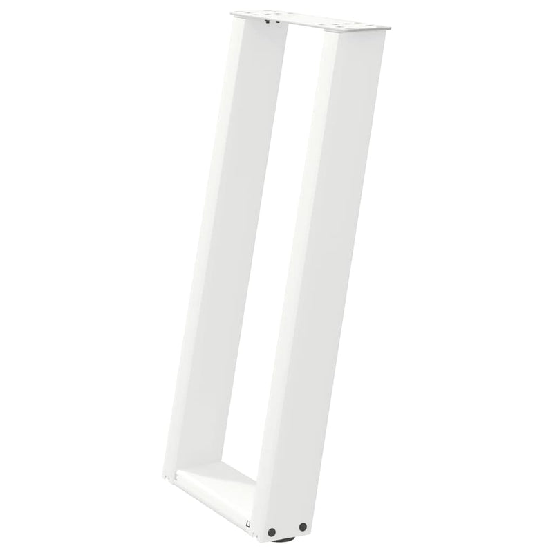 vidaXL 2 db fehér U alakú konzolasztal láb 28 x (72-73) cm acél