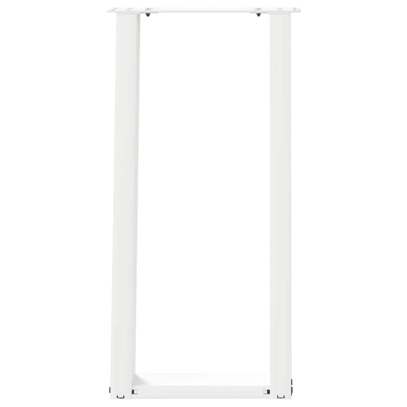 vidaXL 2 db fehér U alakú konzolasztal láb 28 x (72-73) cm acél