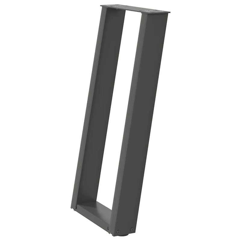 vidaXL 2 db antracitszürke U-alakú acél konzolasztal láb 28x(72-73) cm