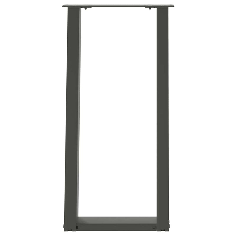 vidaXL 2 db antracitszürke U-alakú acél konzolasztal láb 28x(72-73) cm