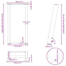 vidaXL 2 db antracitszürke U-alakú acél konzolasztal láb 28x(72-73) cm