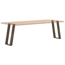 vidaXL 2 db U alakú natúr acél konzolasztal láb 28 x (72-73) cm