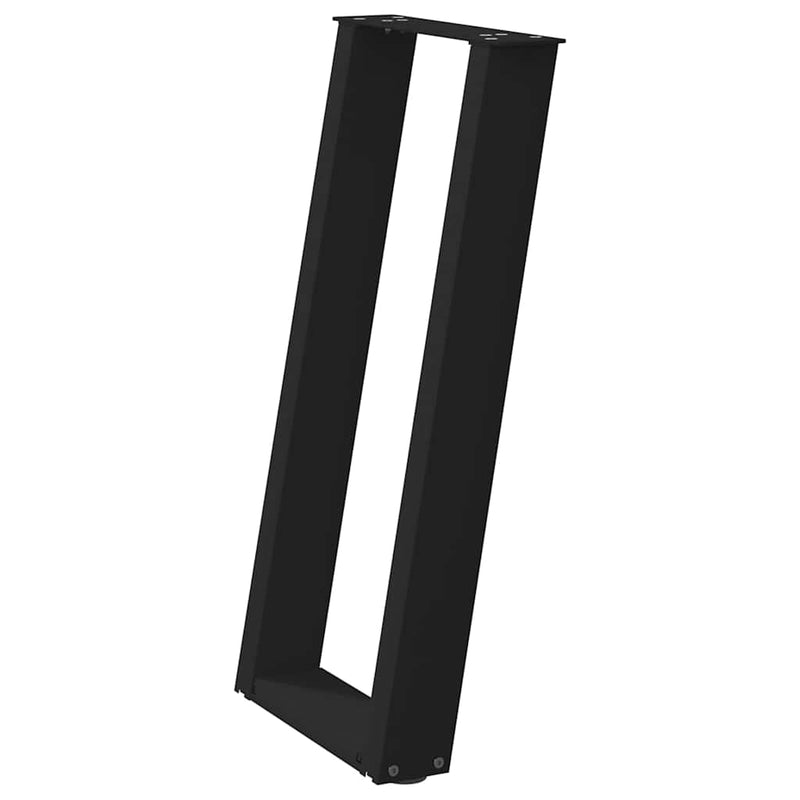 vidaXL 2 db fekete, U alakú acél konzolasztal láb 38 x (72-73) cm