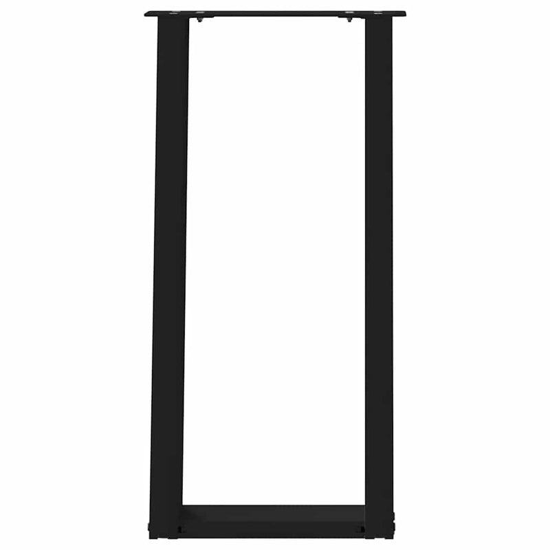 vidaXL 2 db fekete, U alakú acél konzolasztal láb 38 x (72-73) cm