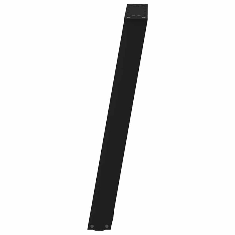 vidaXL 2 db U alakú étkezőasztal láb fekete acélból 50 x (72-73) cm