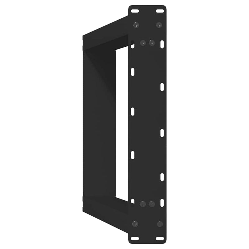 vidaXL 2 db U alakú étkezőasztal láb fekete acélból 50 x (72-73) cm