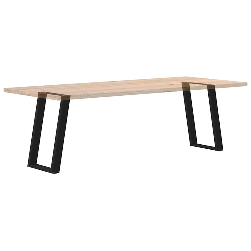 vidaXL 2 db U alakú étkezőasztal láb fekete acélból 50 x (72-73) cm