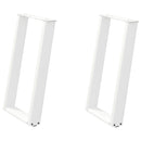 vidaXL 2 db U alakú étkezőasztal láb fehér 50 x (72-73) cm acél étkezőasztal láb