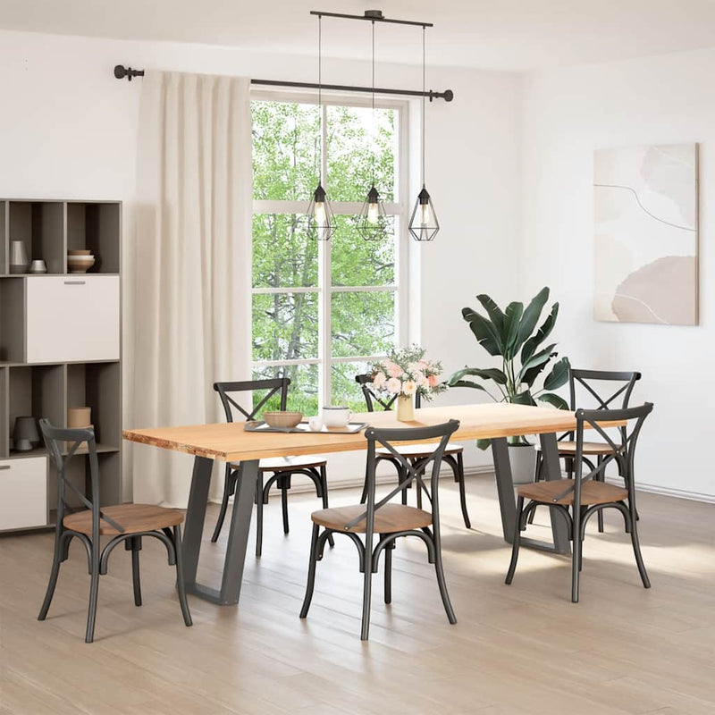 vidaXL 2 db antracitszürke, U alakú acél étkezőasztal láb 50 x (72-73) cm