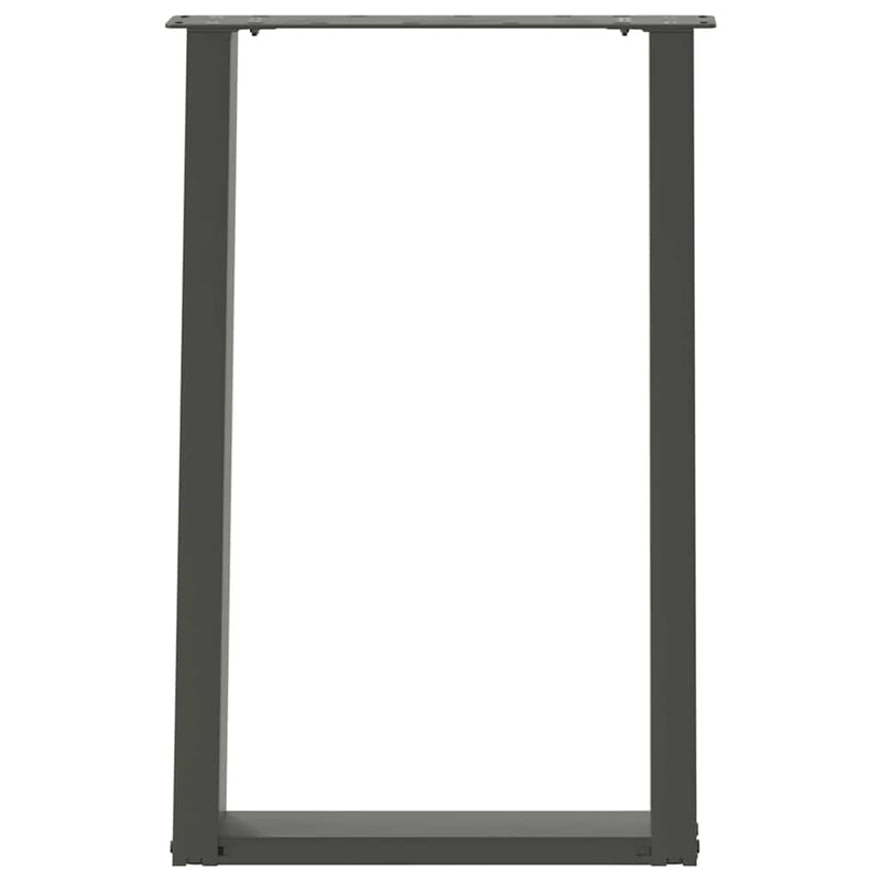 vidaXL 2 db antracitszürke, U alakú acél étkezőasztal láb 50 x (72-73) cm