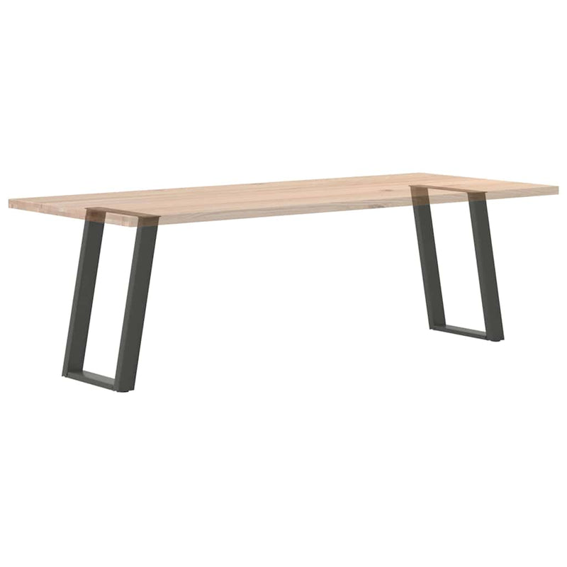 vidaXL 2 db antracitszürke, U alakú acél étkezőasztal láb 50 x (72-73) cm