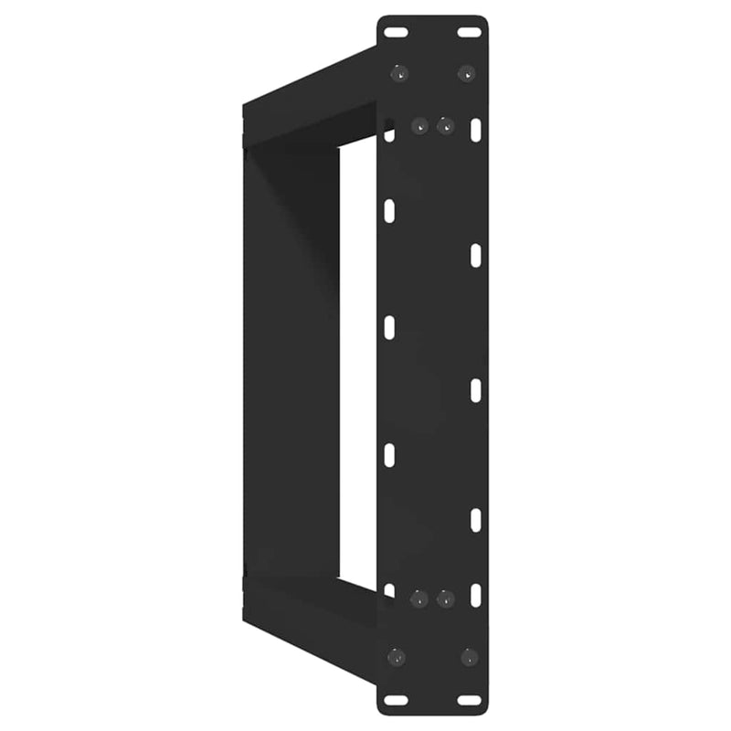 vidaXL 2 db U alakú étkezőasztal láb fekete 60 x (72-73) cm acél étkezőasztal láb