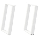 vidaXL 2 db U alakú étkezőasztal láb fehér 60 x (72-73) cm acél étkezőasztal láb