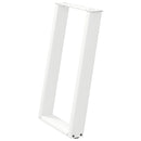 vidaXL 2 db U alakú étkezőasztal láb fehér 60 x (72-73) cm acél étkezőasztal láb