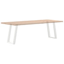 vidaXL 2 db U alakú étkezőasztal láb fehér 60 x (72-73) cm acél étkezőasztal láb