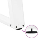 vidaXL 2 db U alakú étkezőasztal láb fehér 60 x (72-73) cm acél étkezőasztal láb