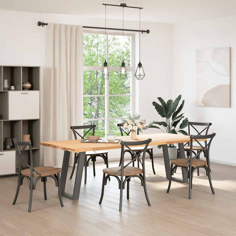 vidaXL 2 db antracitszürke, U alakú étkezőasztal láb 60 x (72-73) cm acél