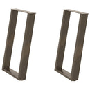 vidaXL 2 db U alakú étkezőasztal láb natúr acélból 60 x (72-73) cm