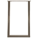 vidaXL 2 db U alakú étkezőasztal láb natúr acélból 60 x (72-73) cm