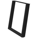 vidaXL 2 db U alakú étkezőasztal láb fekete, 70 x (72-73) cm acél