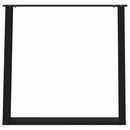 vidaXL 2 db U alakú étkezőasztal láb fekete, 70 x (72-73) cm acél