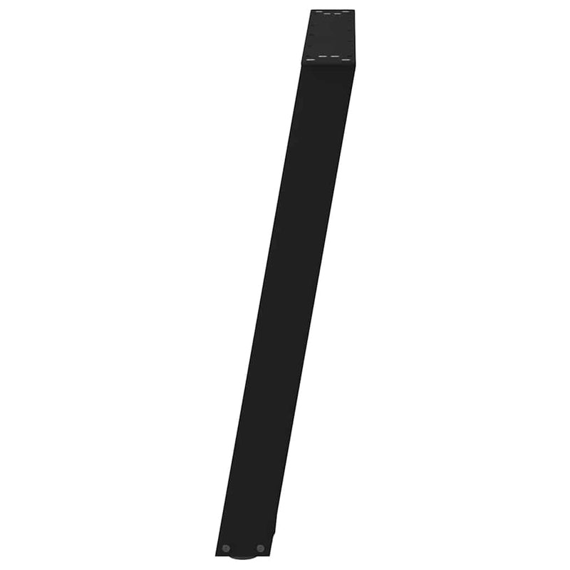 vidaXL 2 db U alakú étkezőasztal láb fekete, 70 x (72-73) cm acél