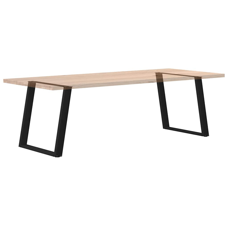 vidaXL 2 db U alakú étkezőasztal láb fekete, 70 x (72-73) cm acél