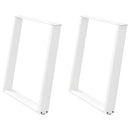 vidaXL 2 db U alakú étkezőasztal láb fehér 70 x (72-73) cm acél étkezőasztal láb